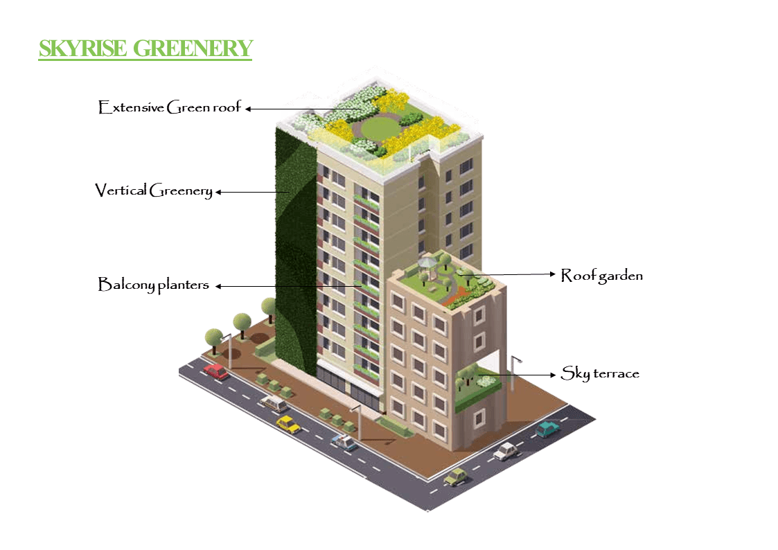 Common forms of Skyrise Greenery